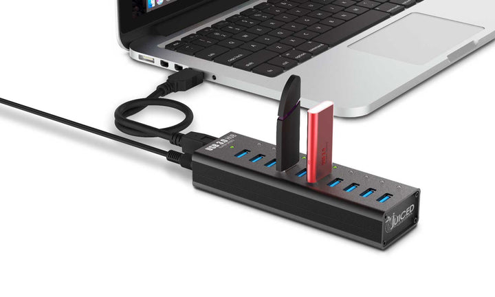 10 Port USB 3.0 Aluminum Hub - Juiced Systems