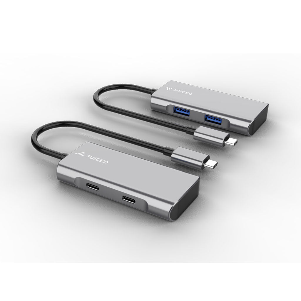 QuadHUB - USB-C 4 Port Travel Hub - Juiced Systems