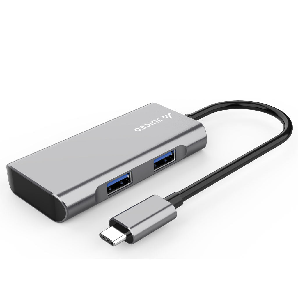 QuadHUB - USB-C 4 Port Travel Hub - Juiced Systems