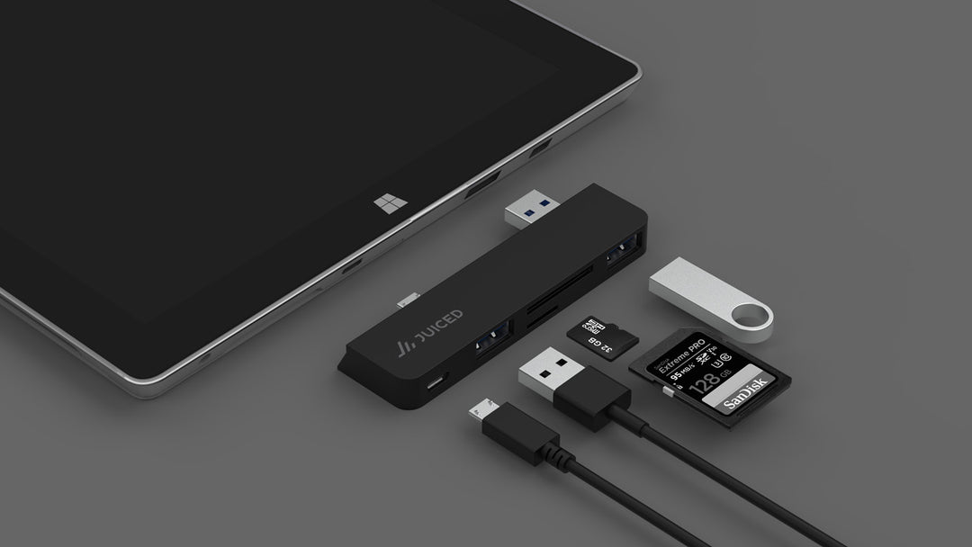 Surface 3: 5 in 1 Adapter ( w/ Pass-through Charging Ability) - Juiced Systems