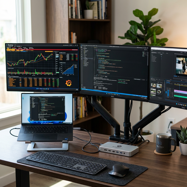 How to Set Up a Triple Display Workstation on Windows Laptops