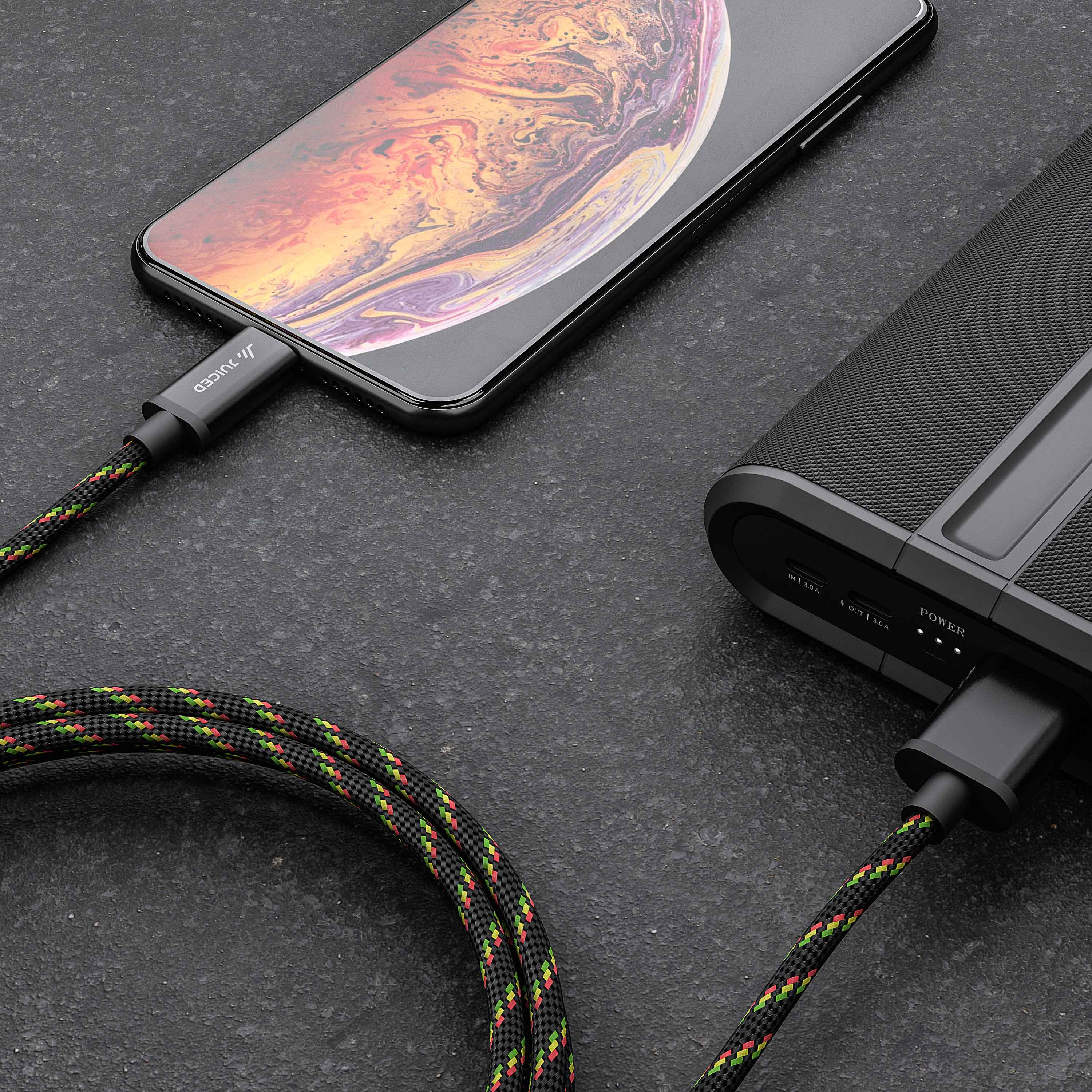 10ft braided usb-c and usba cable charging data